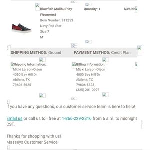 Size 7 Blow Hard red white and blue sneakers